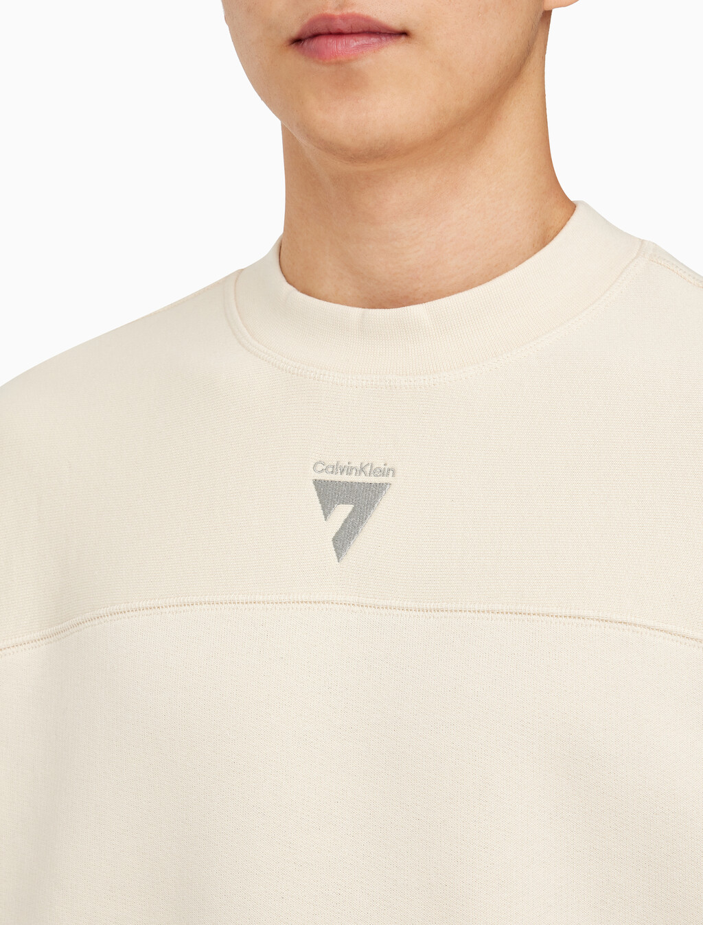 Buy [손흥민 캡슐] 남성 릴렉스 테리 크루넥 스웻셔츠 in color BEIGE