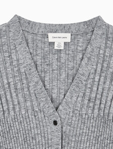 Buy 여성 립 가디건 in color Grey