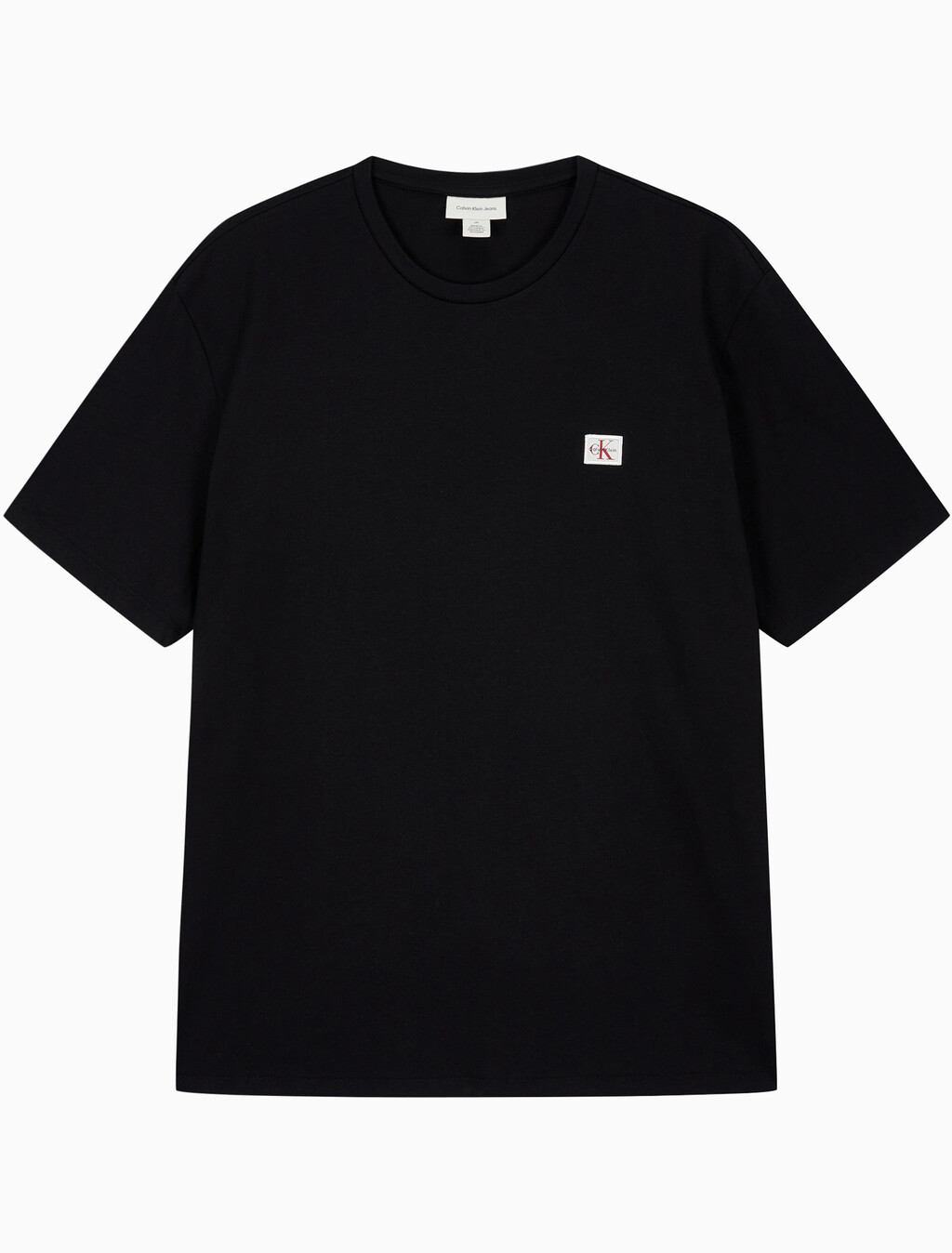 Buy 남성 클래식핏 뱃지 로고 반팔 티셔츠 in color BLACK
