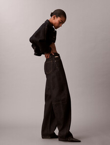 Buy 여성 홀스슈핏 린스 워시 데님 in color TENCEL RINSE BLUE