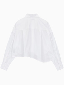 Buy 여성 크롭 패션 셔츠 in color BRIGHT WHITE