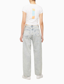 Buy 여성 90's 스트레이트핏 라이트블루 데님 in color CHALKY BLUE