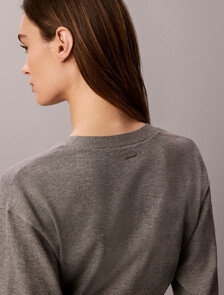 Buy 여성 테크 니트 가디건 in color MEDIUM GREY HEATHER