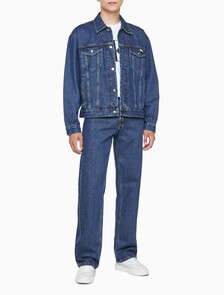 Buy 남성 90's 다크블루 데님 트러커 자켓 in color DARK BLUE