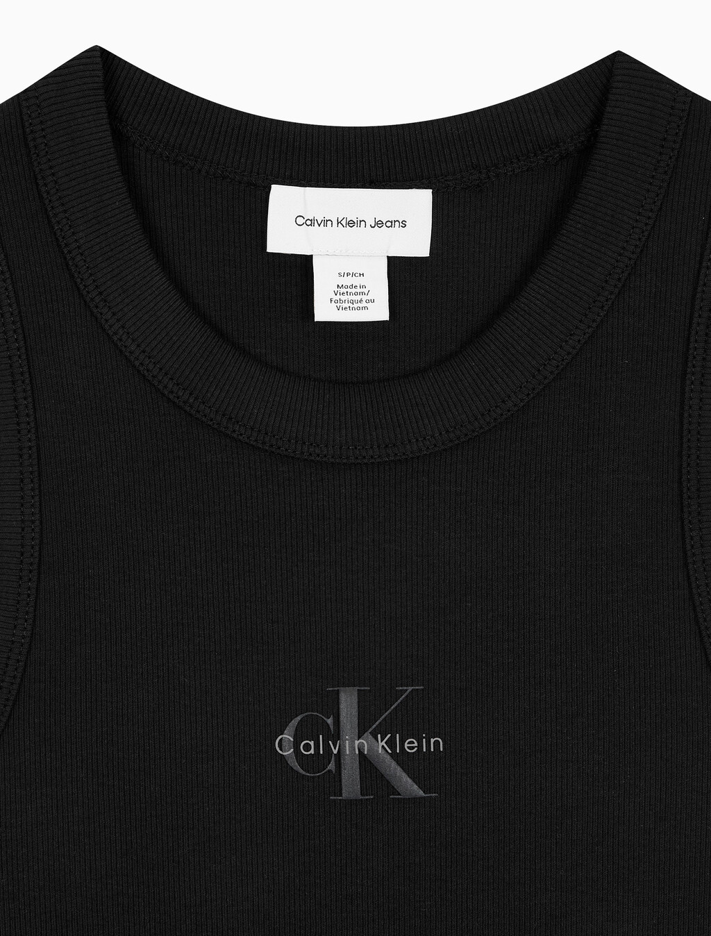 Buy 여성 모노그램 립 슬리브리스 in color BLACK