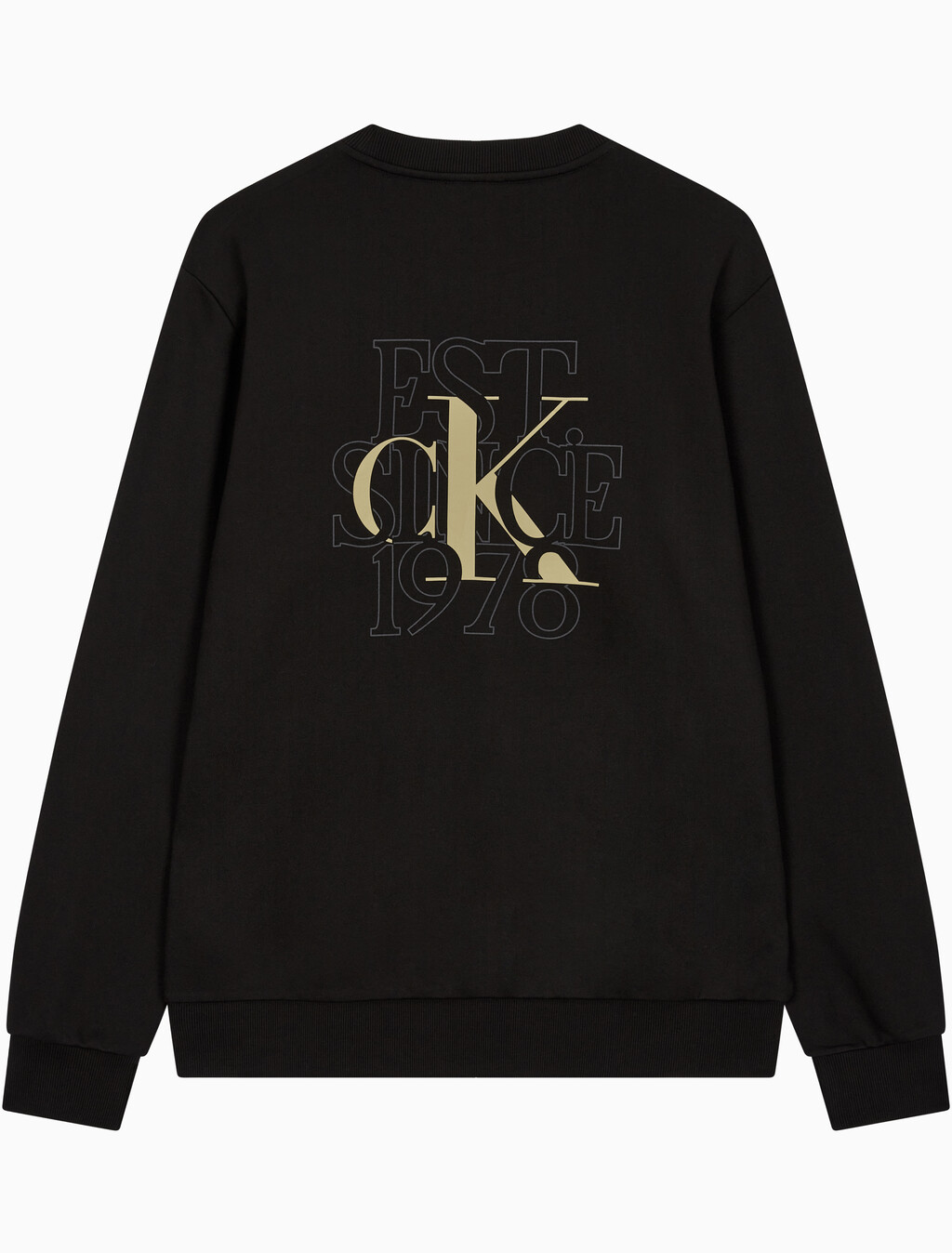 Buy 남성 레귤러핏 로고 그래픽 맨투맨 스웻셔츠 in color CK BLACK