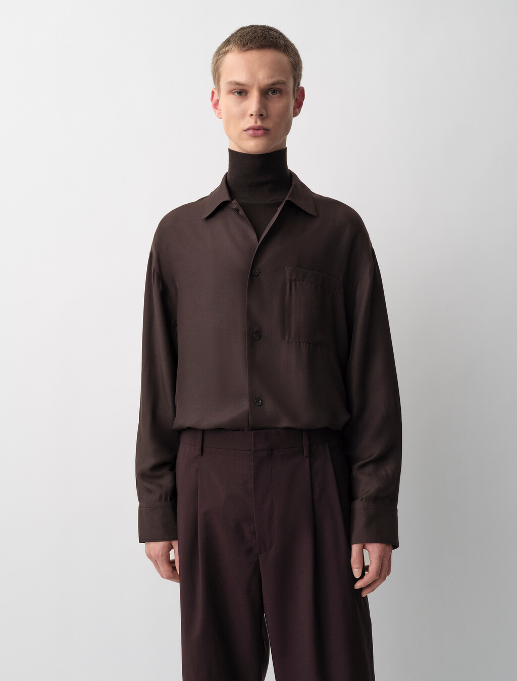 Buy ATLAS MENS WOVEN SHIRT in color DARK GREY