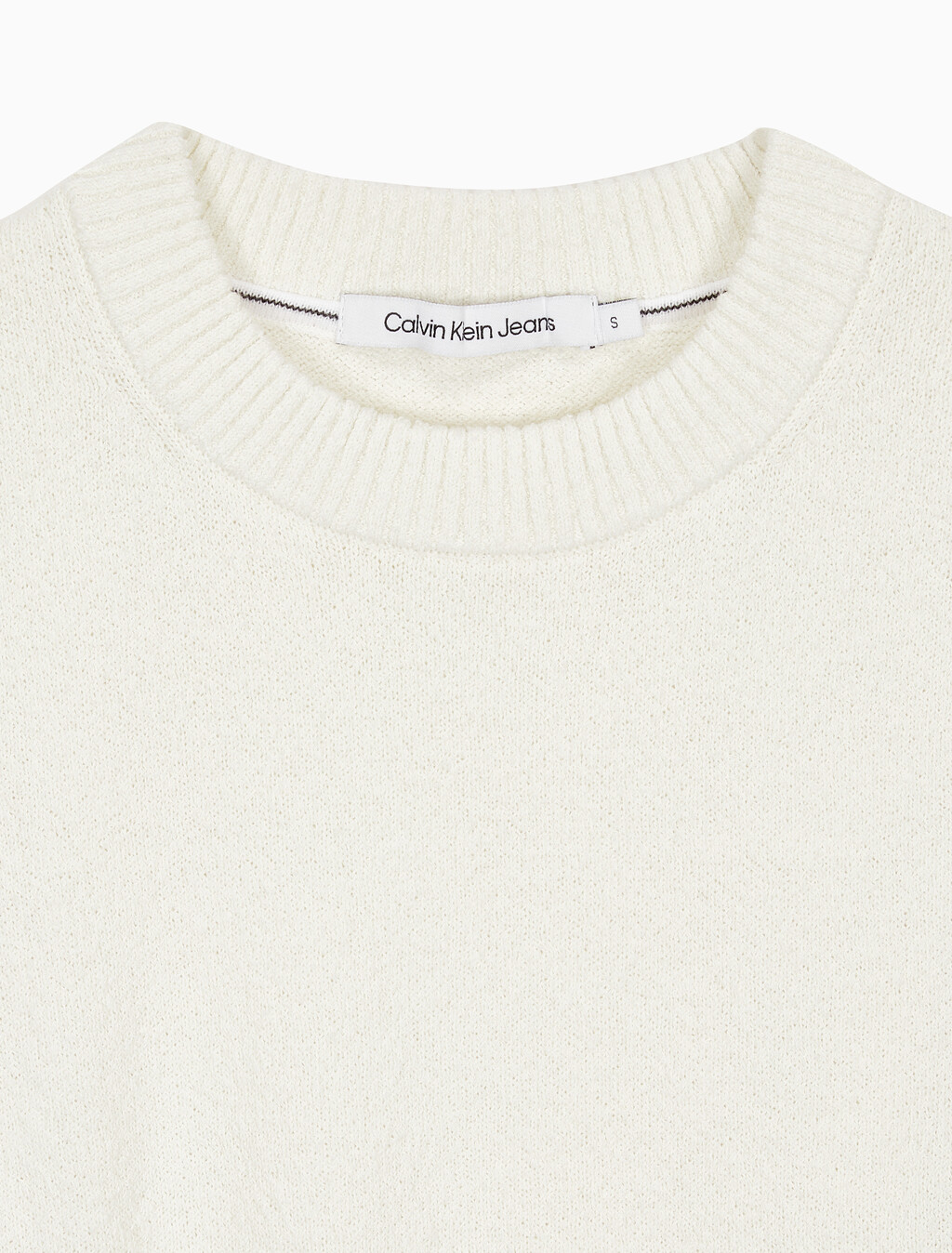 Buy 여성 크롭 반팔 스웨터 in color WHITE