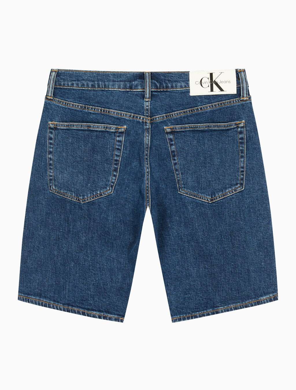 Buy 남성 레귤러 미드블루 데님 쇼츠 in color MID BLUE BACK EMBRO