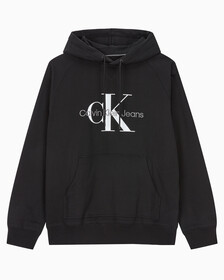 Buy 남성 롱슬리브 릴렉스핏 모노그램로고 후디 in color CK BLACK