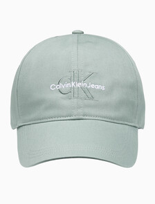 Buy 남녀공용 CKJ 모노그램 엠브로이더리 볼캡 in color KHAKI GREY