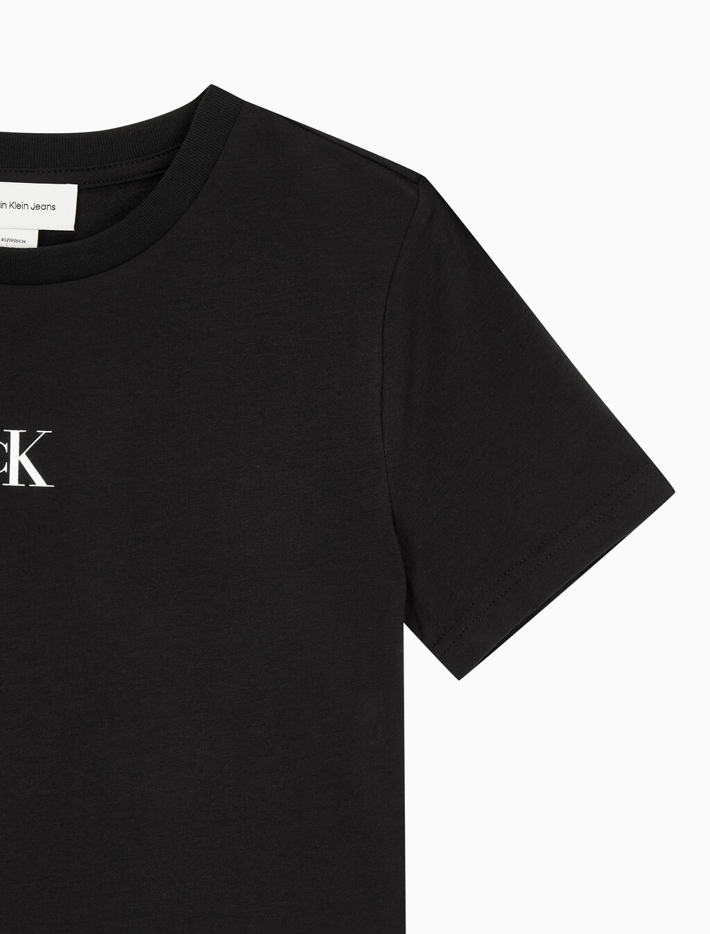 Buy 여성 슬림핏 베이비 크롭 반팔 티셔츠 in color BLACK