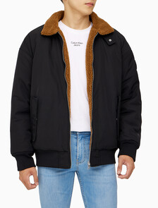 Buy 남성 리버서블 쉐르파 봄버 in color CK BLACK