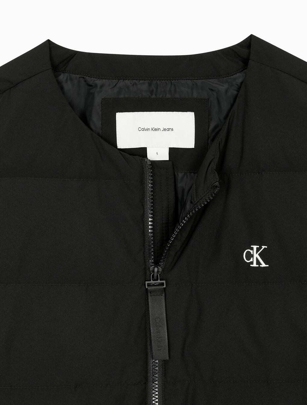 Buy 남녀공용 크루넥 라이트 경량 다운 자켓 in color CK BLACK