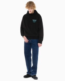 Buy 남성 90's 스트레이트핏 기모 미드블루 데님 in color MID BLUE BACK EMBRO