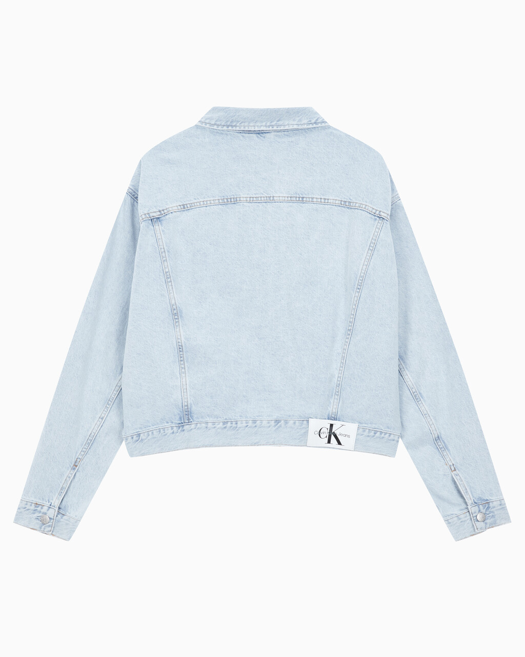 Buy 남성 오버사이즈핏 박시 크롭 데님 재킷 in color 028A CHALKY BLU