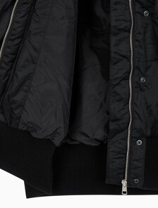 Buy 여성 아카이브 오버사이즈 후디 보머 패딩 in color CK BLACK