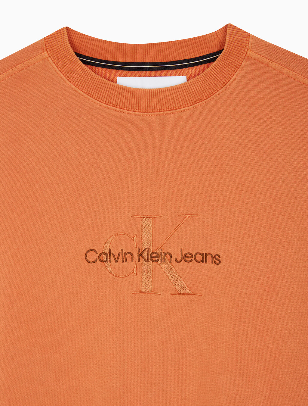 Buy 남성 모노로고 내츄럴 크루넥 in color ORANGE