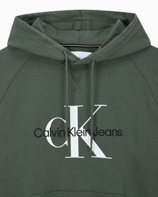 Buy 남성 롱슬리브 릴렉스핏 모노그램로고 후디 in color KHAKI