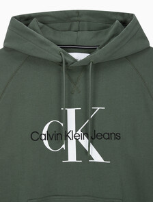 Buy 남성 롱슬리브 릴렉스핏 모노그램로고 후디 in color KHAKI