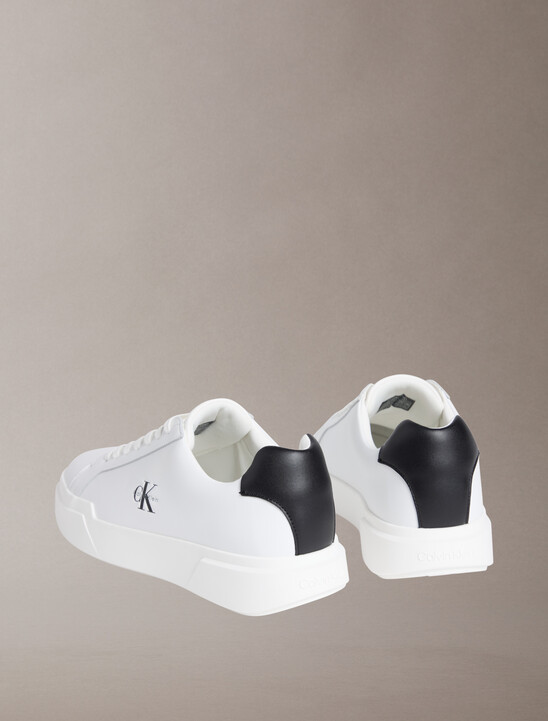 남성 애비뉴 청키 레더 레이스업 컵솔 스니커즈