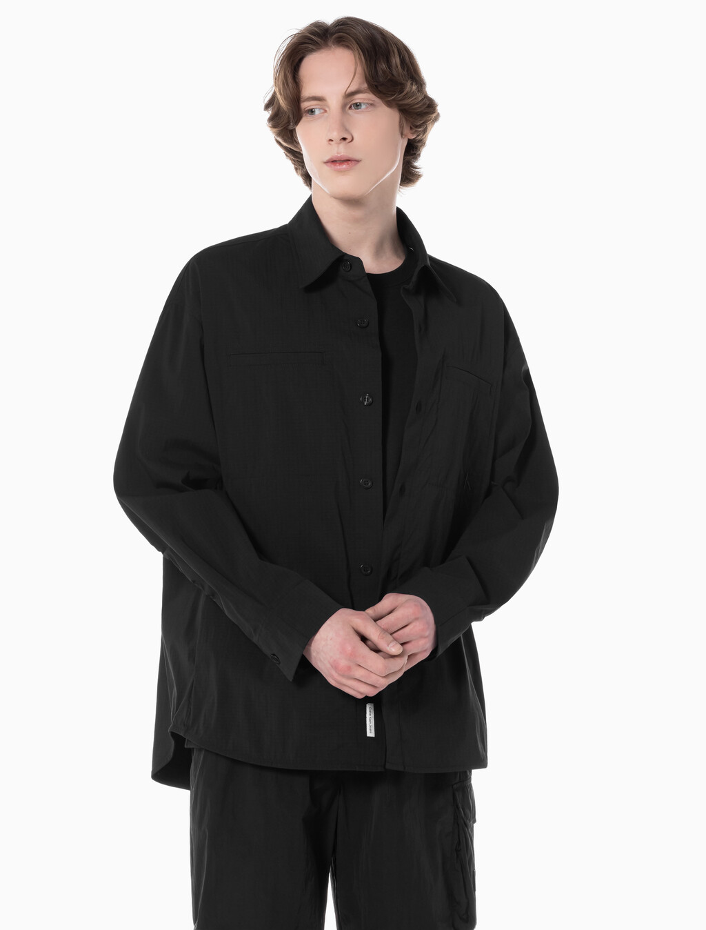 Buy 남성 오버사이즈 셔츠 자켓 in color CK BLACK