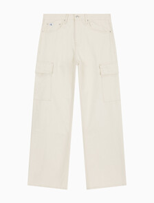 Buy 남성 90's 루즈핏 아이보리 카고 데님 in color CHALKY BLUE