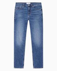 Buy 남성 바디 테이퍼핏 미드 블루 37.5 데님 in color MID BLUE BACK EMBRO
