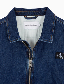 Buy 남성 데님 봄버 자켓 in color BLUE BLACK HANGER LOOP