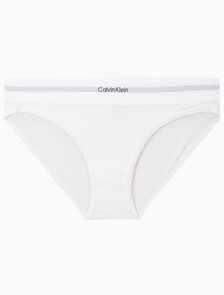 Buy 여성 코튼 모달 스트레치 립 AF 비키니 in color WHITE