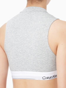 Buy 여성 아이콘 코튼 모달 AF 모크넥 브라렛 in color GREY HEATHER