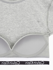 Buy 여성 모던코튼 AF 티셔츠 브라렛 in color GREY HEATHER