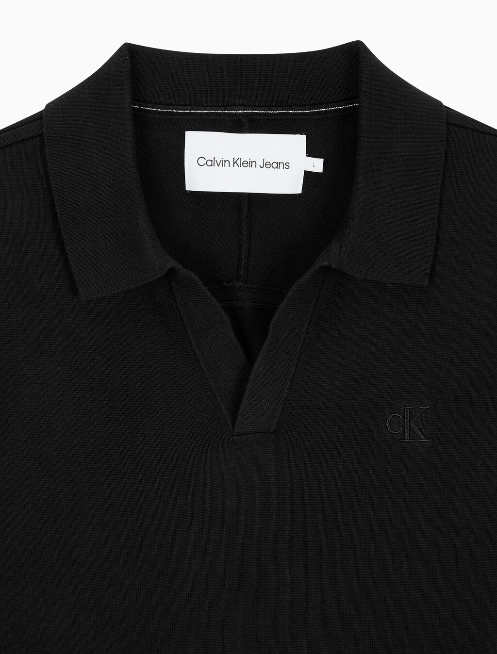 Buy 남성 토널 블로킹 폴로 반팔 티셔츠 in color CK BLACK