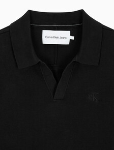 Buy 남성 토널 블로킹 폴로 반팔 티셔츠 in color CK BLACK