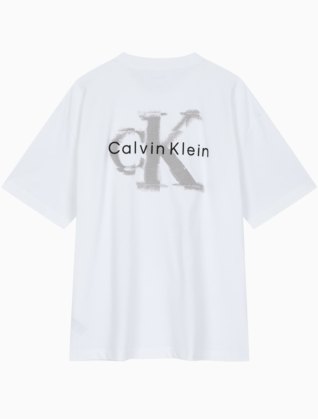 Buy 남성 오버핏 엠보스 모노로고 티 in color BRIGHT WHITE