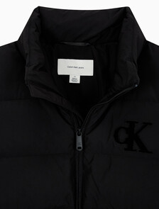 Buy 남성 셔닐 스탠드 카라 다운 푸퍼 자켓 in color BLACK