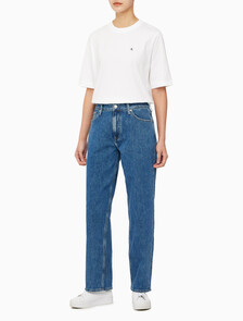 Buy 여성 90's 스트레이트핏 미드블루 데님 in color MID BLUE BACK EMBRO