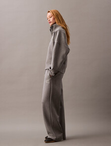Buy 여성 스페이서 와이드레그 트랙 팬츠 in color MEDIUM GREY HEATHER