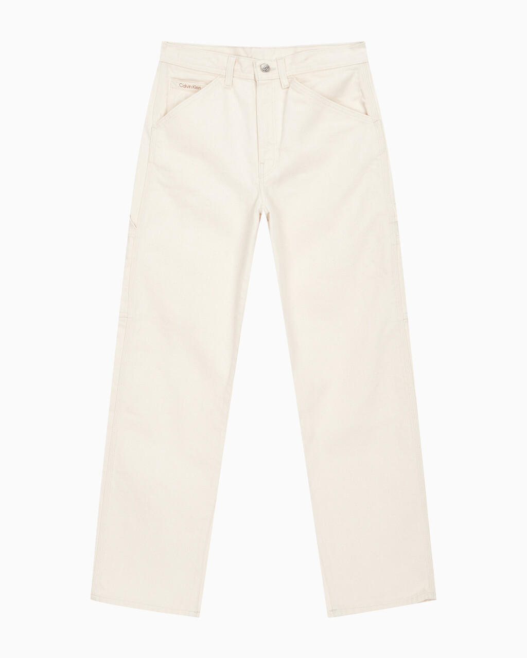 Buy 여성 테이퍼드핏 린스 데님 in color CREAM
