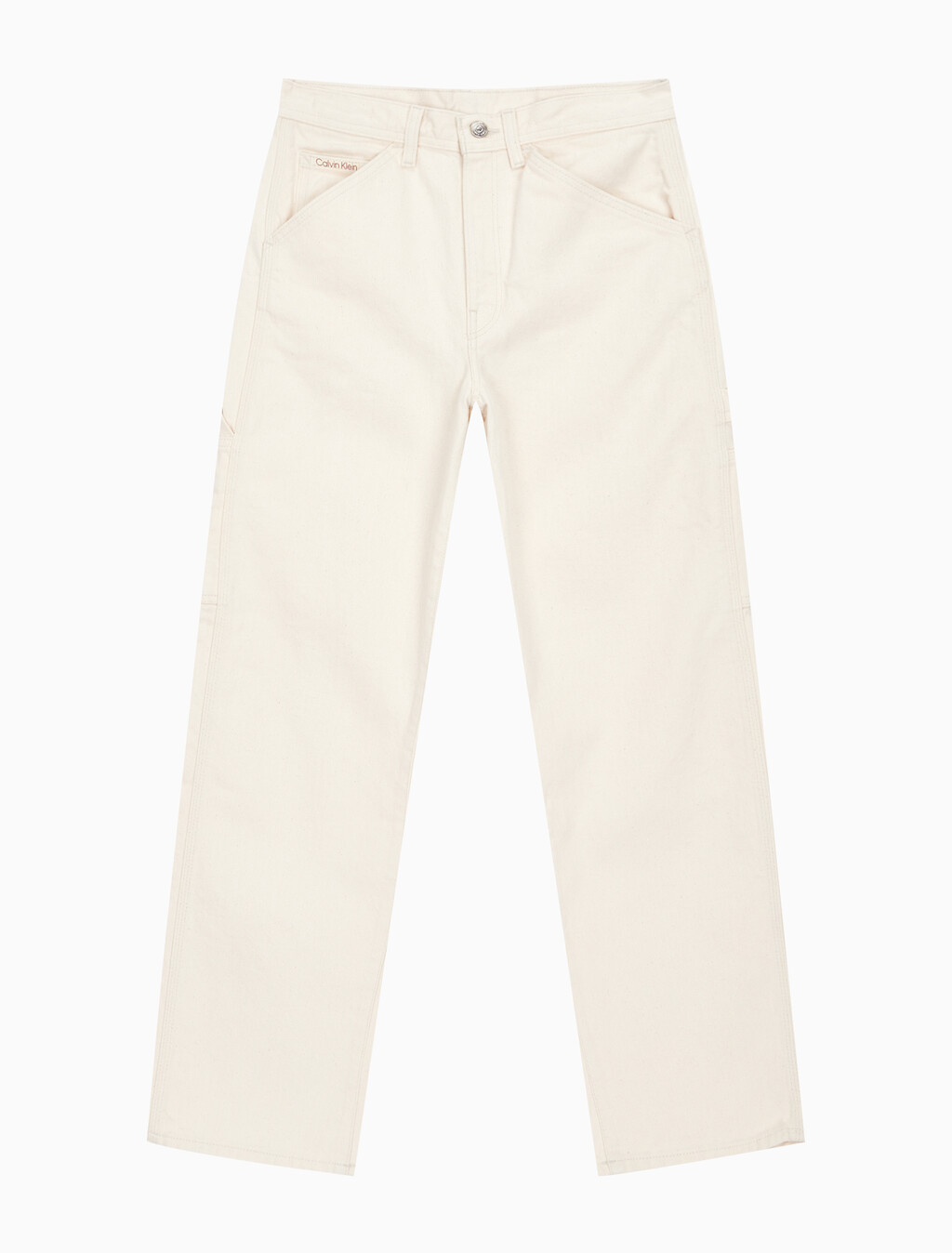 Buy 여성 테이퍼드핏 린스 데님 in color CREAM