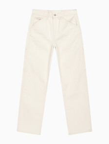 Buy 여성 테이퍼드핏 린스 데님 in color CREAM