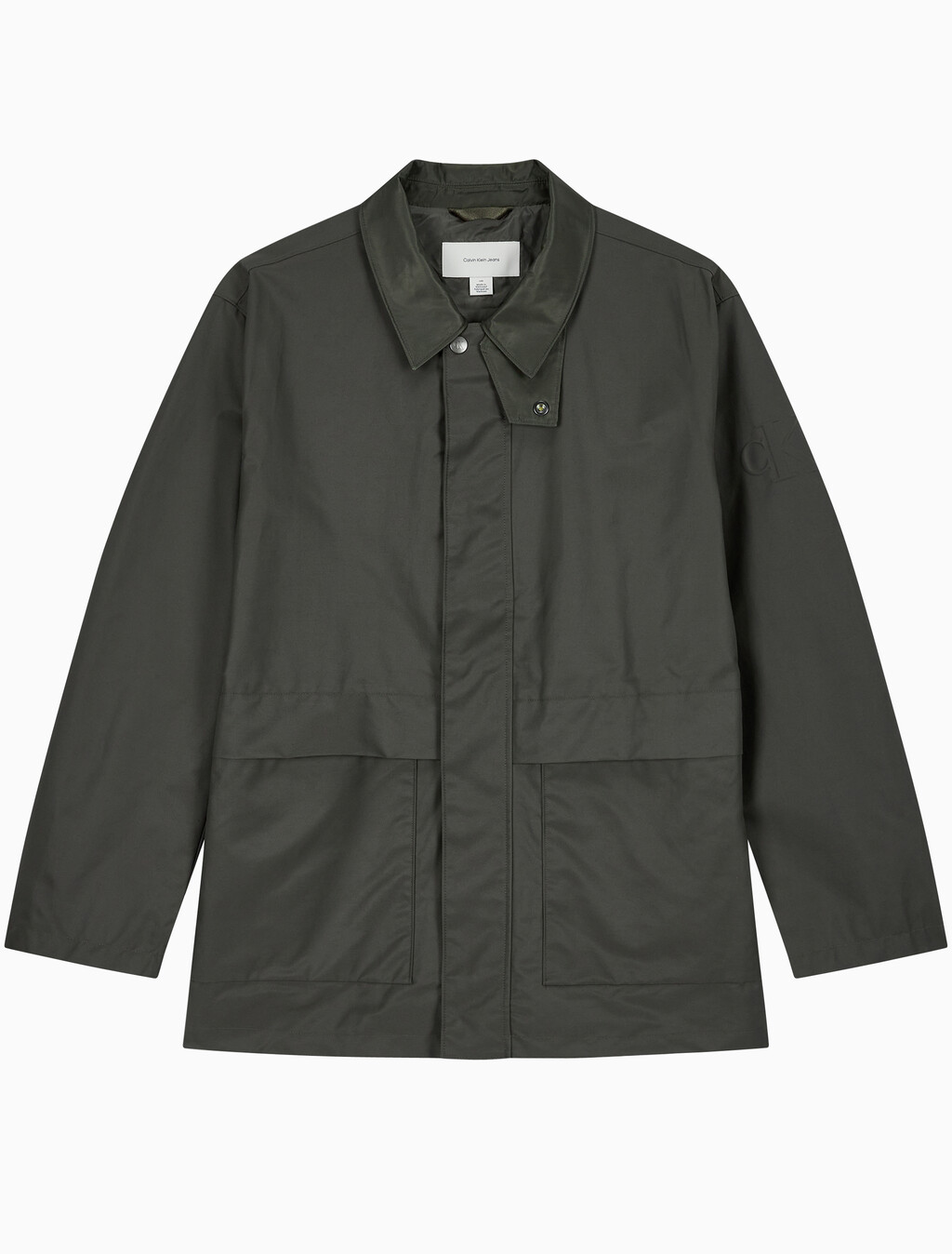 Buy 남성 콘트라스트 카라 카코트 in color CHARCOAL