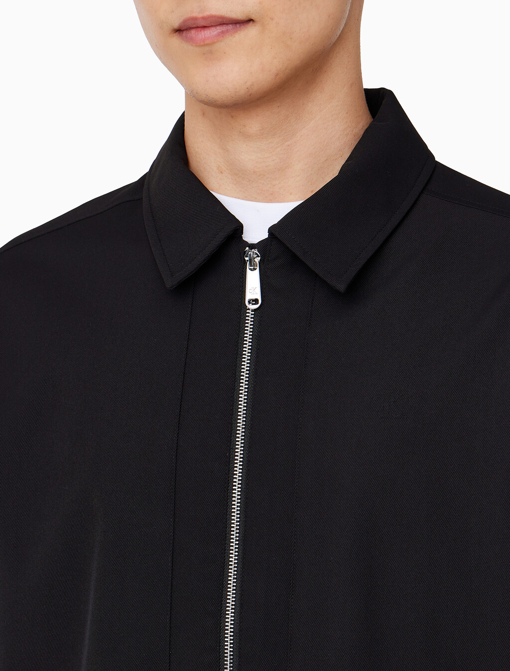 Buy 남성 테크 트윌 셔츠 집업 기능성 자켓 in color CK BLACK