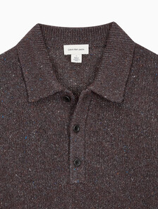 Buy 남성 넾 얀 폴로 스웨터 in color Brown Velvet Neps