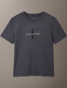 Buy 여성 애시드워시 히어로 모노로고 티 in color CHARCOAL