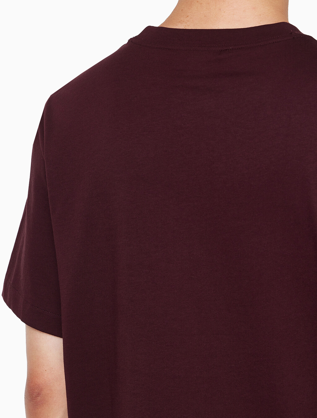 Buy 남성 이지핏 아카이브 로고 반팔 티셔츠 in color Crimson red