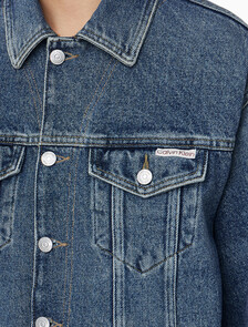 Buy 여성 버블 데님 자켓 in color mid blue