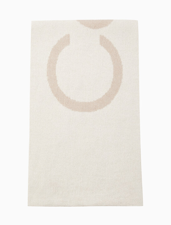 남녀공용  투톤 볼드 로고 울 머플러