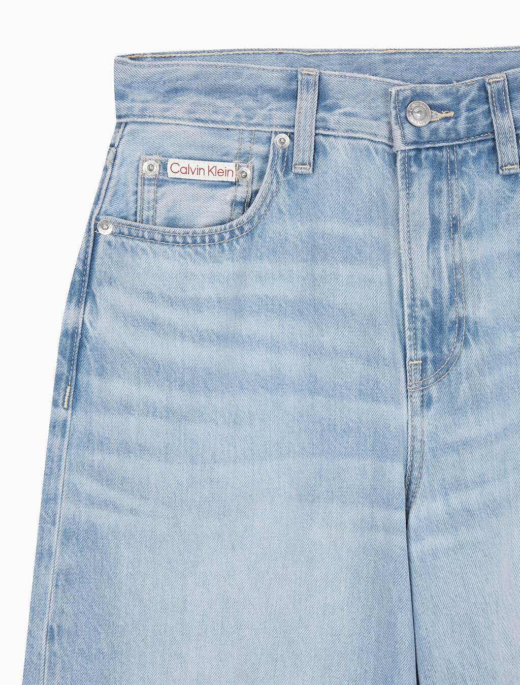 Buy 여성 와이드레그 에코 데님 in color Light Blue