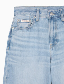 Buy 여성 와이드레그 에코 데님 in color Light Blue